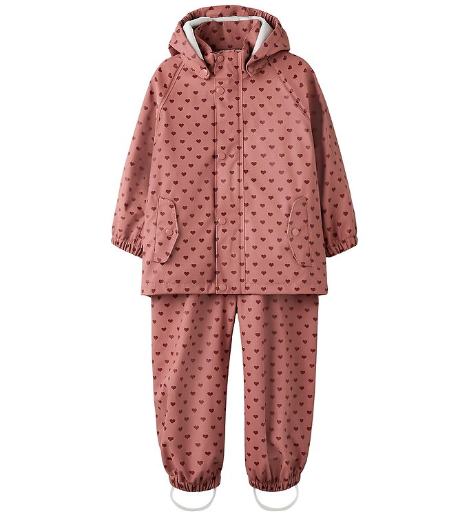 Lil Atelier Regntøj m. Seler/Vattering - PU - NmfLadry10 - Withe