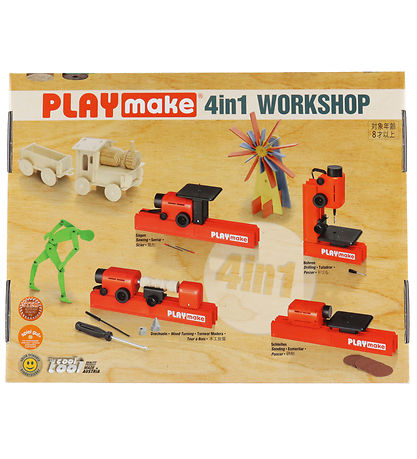 The cool tool Drejebænk - Playmake - 4-i-1 - Workshop