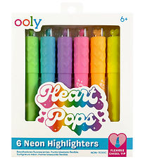 Ooly Highlighters - 6 pcs - Heart Pops Neon