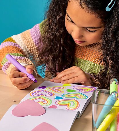 Ooly Overstregningstuscher - 6 stk - Heart Pops Neon