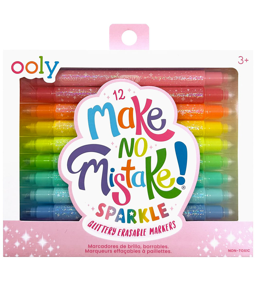 Ooly Filzstifte - 12 st. - Löschbar - Kein Fehler Sparkle - Ooly - One Size - Filzstifte