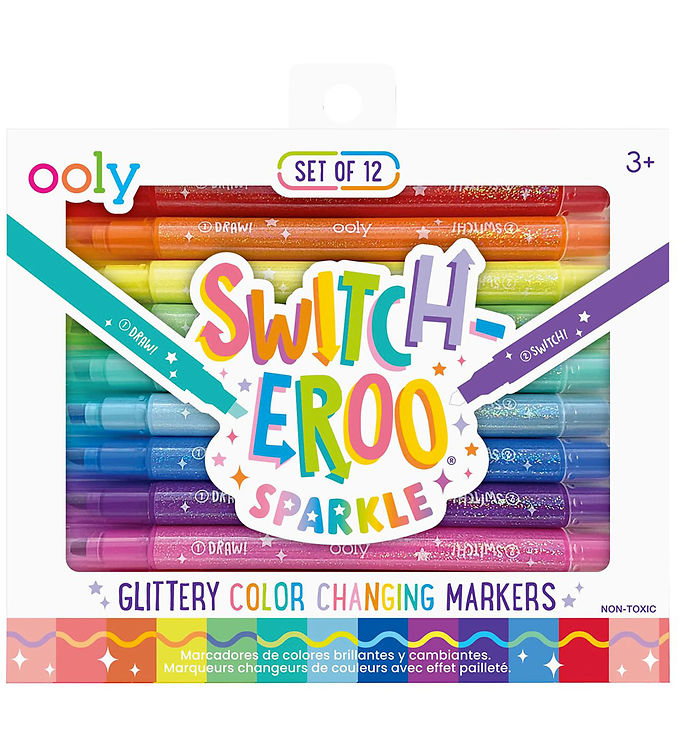 Ooly Trylletuscher &#8211; 12 stk &#8211; Switch-Eroo m. Glimmer