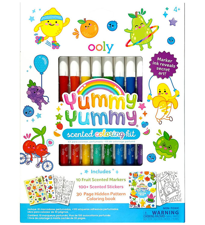 Ooly Tuscher m. Duft Og Malebog - Yummy Yummy
