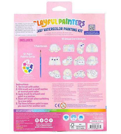 Ooly Watercolour Set - Rainbow Cuties - Playful Painters