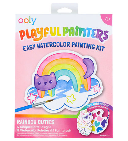 Ooly Watercolour Set - Rainbow Cuties - Playful Painters