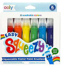 Ooly Poster Paint - Brush - 6 pcs - Easy Squeezy