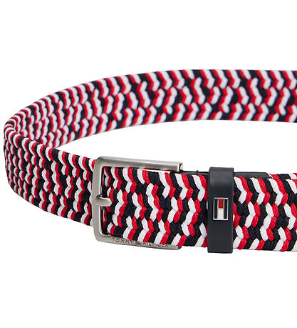 Tommy Hilfiger Bælte - Woven - Red/White/Bluered