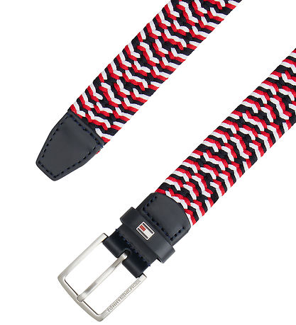 Tommy Hilfiger Bælte - Woven - Red/White/Bluered