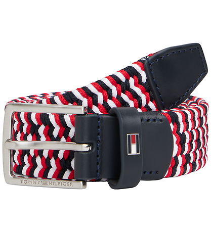Tommy Hilfiger Bælte - Woven - Red/White/Bluered