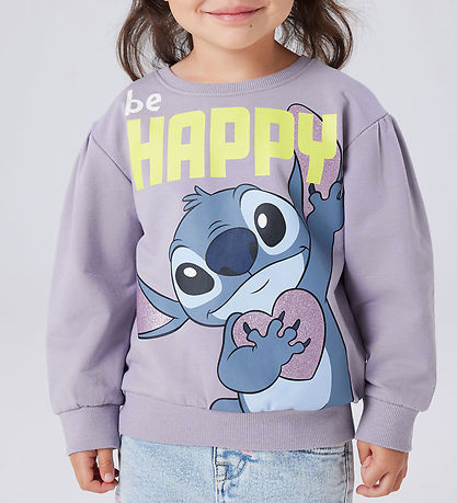 Name It Sweatshirt - Noos - NmfDidi - Stitch - Lavender Gray