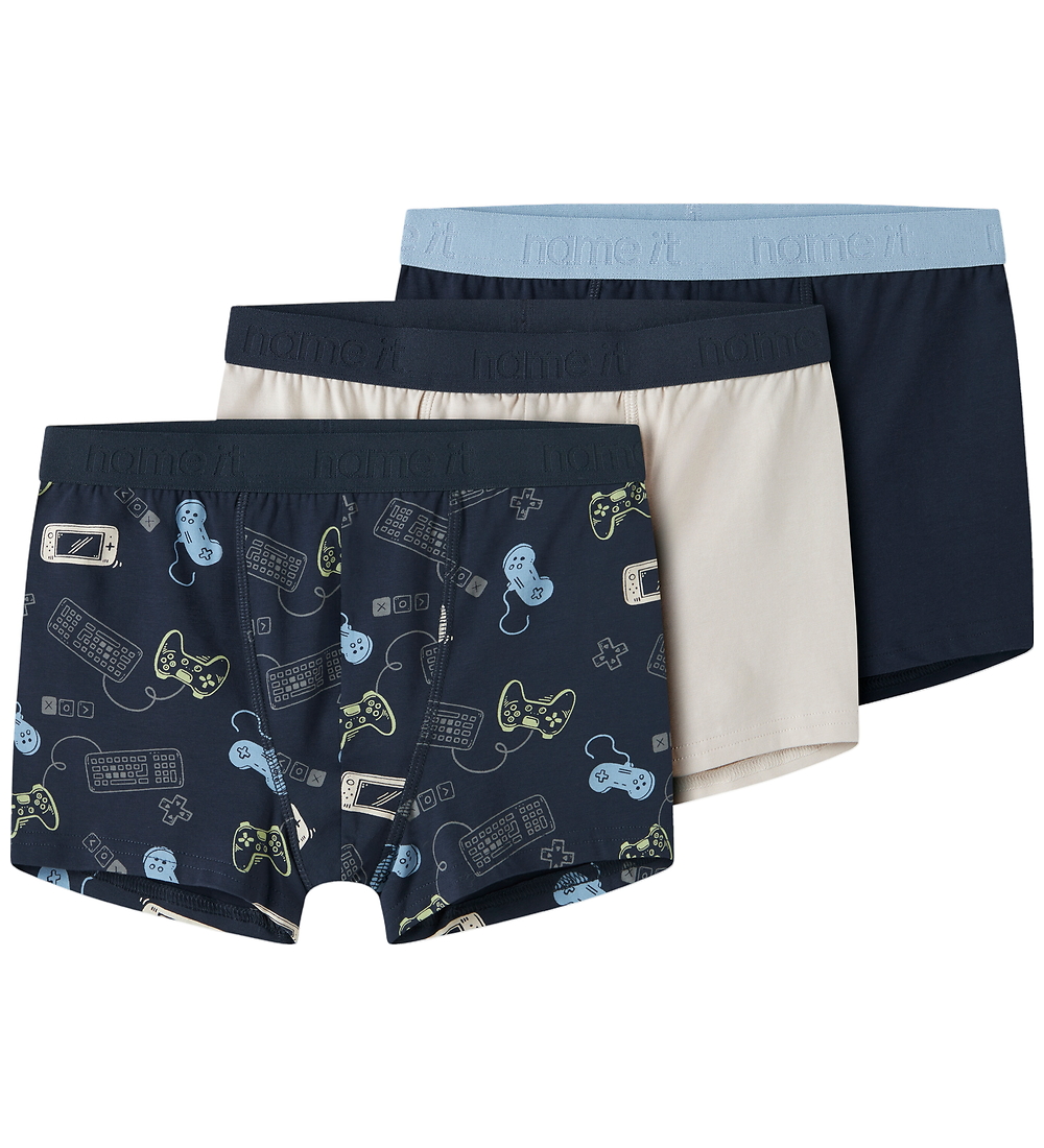 Name It Boxershorts - Noos - NkmBoxer - Navy Blazer/Bimsstein St - Name It - 7-8 Jahre (122-128) - Boxershorts