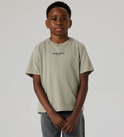 Name It T-shirt - Noos - NkmBrody - Shadow/W. Black Print