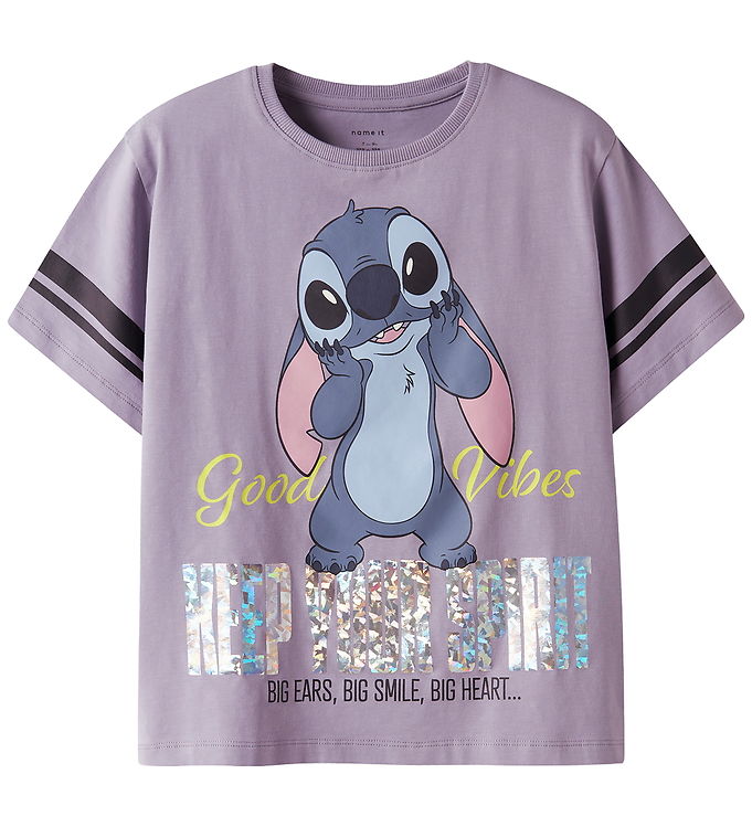 Name It T-shirt - NkfDymi - Stitch - Lavender Gray