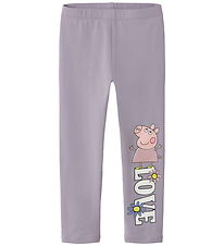Name It Leggings - NmfDaisy - Peppa - Lavender Gray