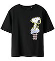 Name It T-shirt - NkfDylana - Snoopy - Black