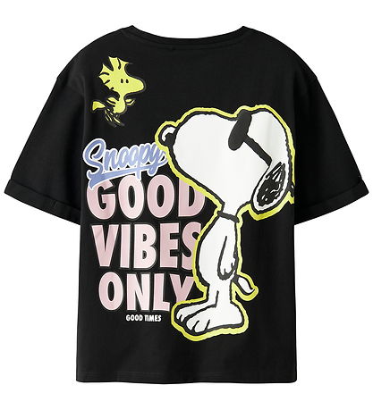 Name It T-shirt - NkfDylana - Snoopy - Black