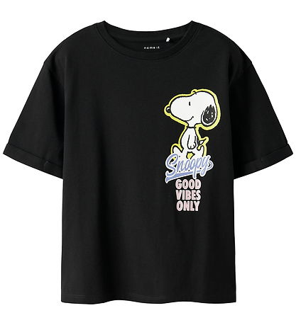 Name It T-shirt - NkfDylana - Snoopy - Black