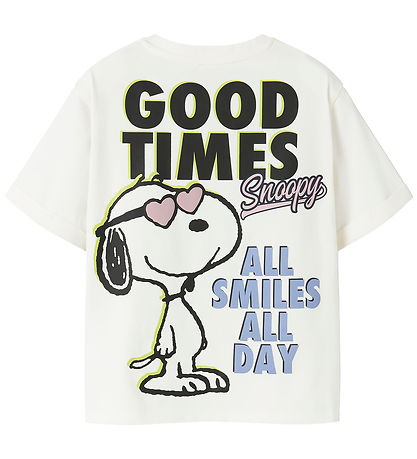Name It T-shirt - NkfDylana - Snoopy - Cloud Dancer