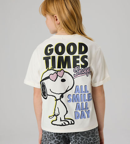 Name It T-shirt - NkfDylana - Snoopy - Cloud Dancer