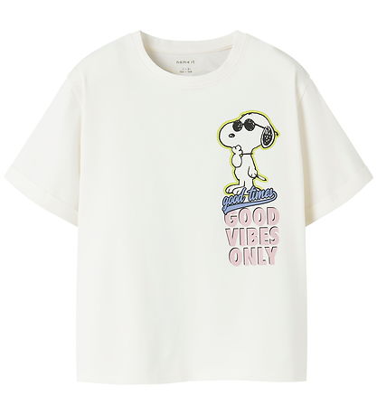 Name It T-shirt - NkfDylana - Snoopy - Cloud Dancer