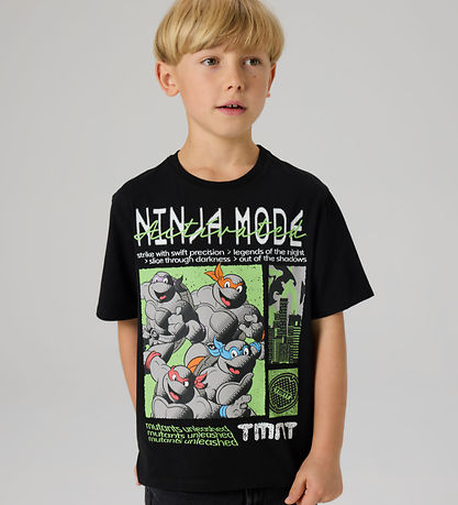 Name It T-shirt - NkmDon - Turtles - Black