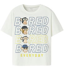 Name It T-shirt - NkmDrey - Bod - Cloud Dancer