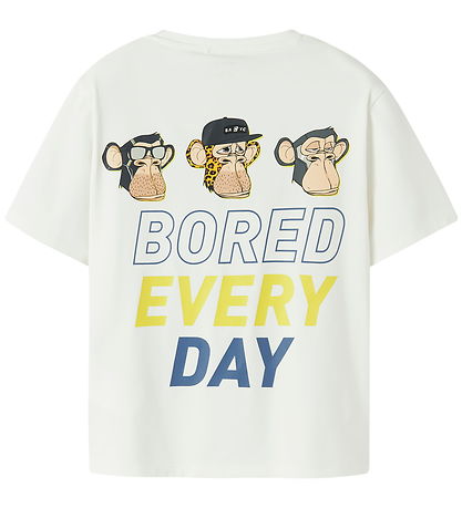 Name It T-shirt - NkmDrey - Bod - Cloud Dancer