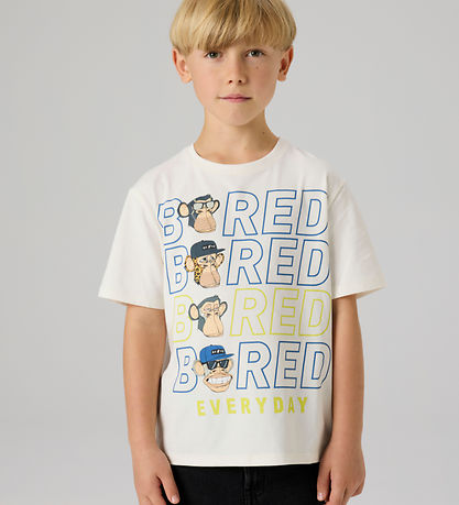 Name It T-shirt - NkmDrey - Bod - Cloud Dancer