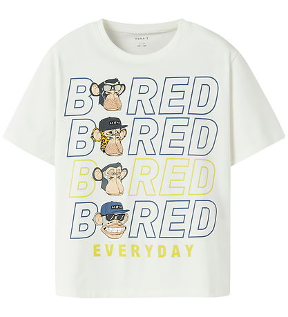 Name It T-shirt - NkmDrey - Bod - Cloud Dancer