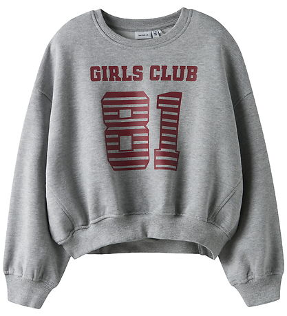 Name It Sweatshirt - Short - NkfTaya - Grey Melange