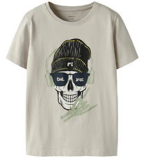 Name It T-shirt - NkmTed - Pumice Stone