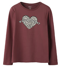 Name It Bluse - NkfVix - Oxblood Red/Wild At Heart