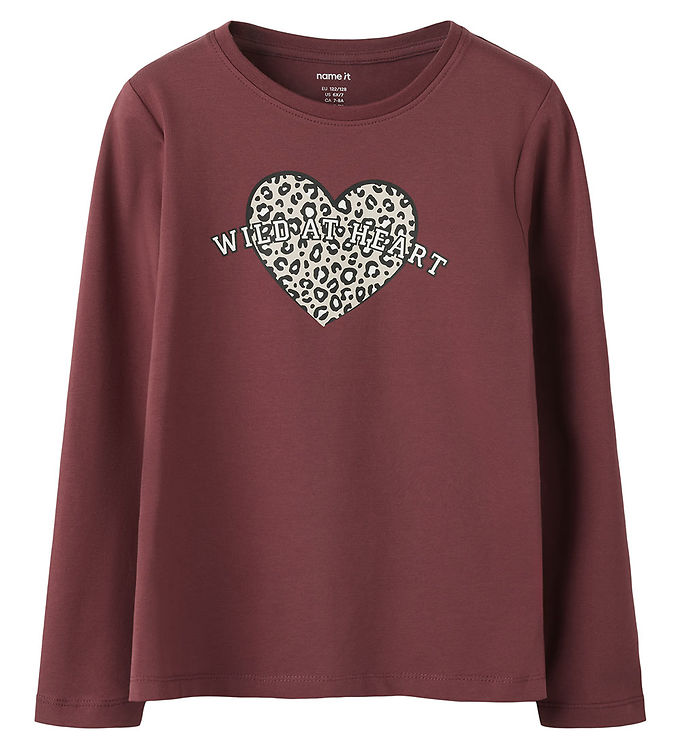 Name It Bluse - NkfVix - Oxblood Red/Wild At Heart