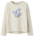 Name It Bluse - NkfVix - Pumice Stone/Dot Butterflies