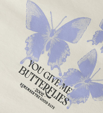 Name It Bluse - NkfVix - Pumice Stone/Dot Butterflies