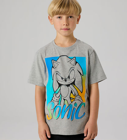 Name It T-shirt - NkmDarius - Sonic - Grey Melange