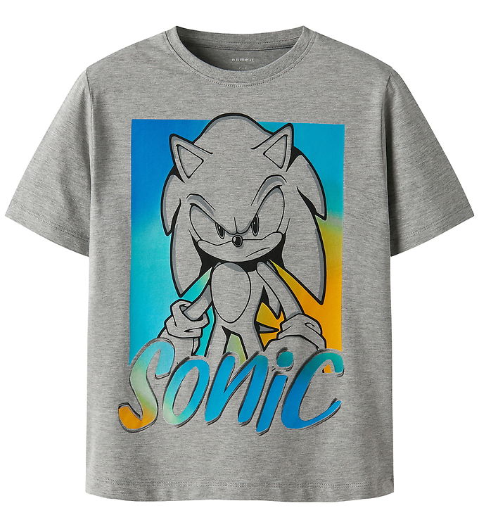 Name It T-shirt - NkmDarius - Sonic - Grey Melange