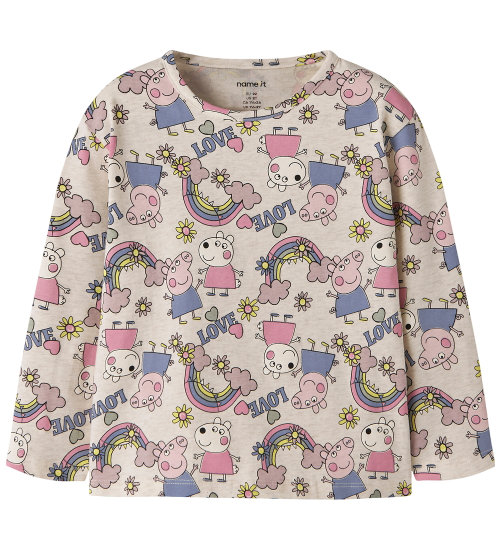 Name It Bluse - NmfDarsy - Peppa Wutz - Peyote Melange - Name It - 6 Jahre (116) - Blusen