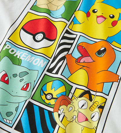 Name It T-shirt - Noos - NkmDams - Pokemon - Bright White
