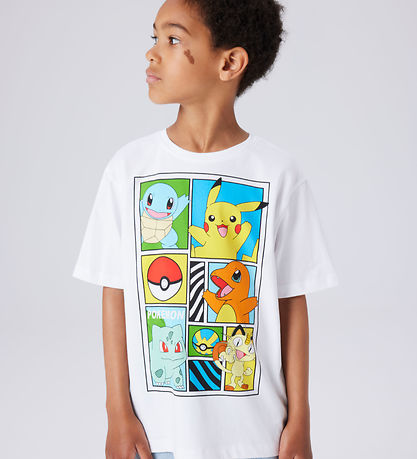 Name It T-shirt - Noos - NkmDams - Pokemon - Bright White
