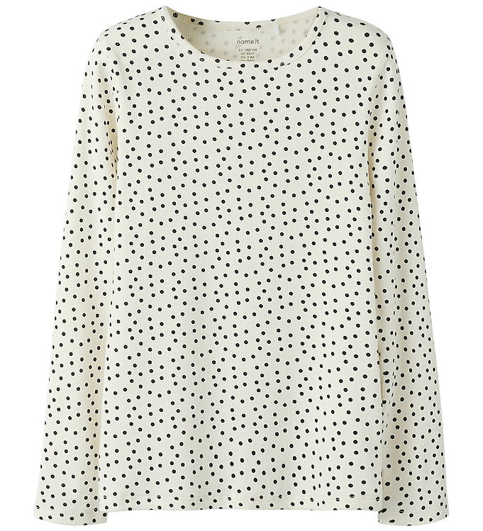 Name It Tenna - Bluse - Gardenia m. Prikker