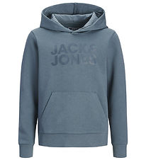 Jack & Jones Hættetrøje - JjeCorp - Blue Mirage/BIG TONAL