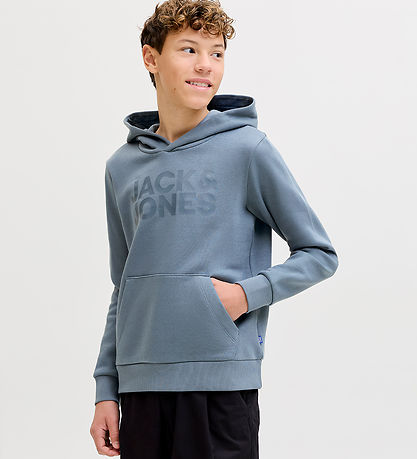 Jack & Jones Hættetrøje - JjeCorp - Blue Mirage/BIG TONAL