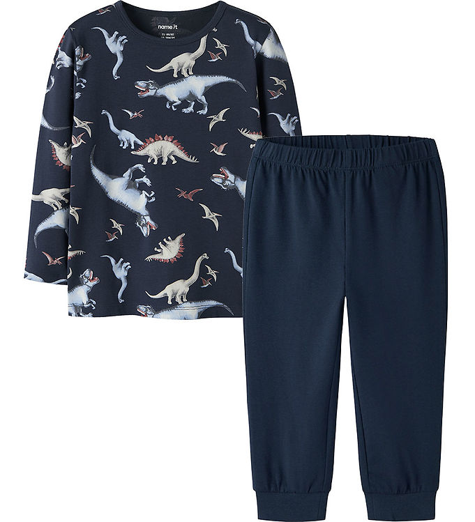 Name It Navy Dino - Natsæt - Blå