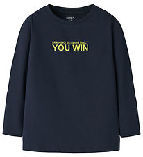 Name it Bluse - NmmTaft - Navy Blazer m. Print