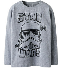Name it Bluse - NkmVolt - Starwars - Gråmeleret m. Stormtrooper
