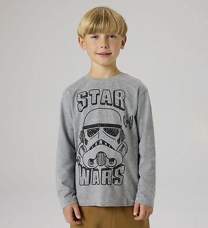 Name it Bluse - NkmVolt - Starwars - Grey Melange