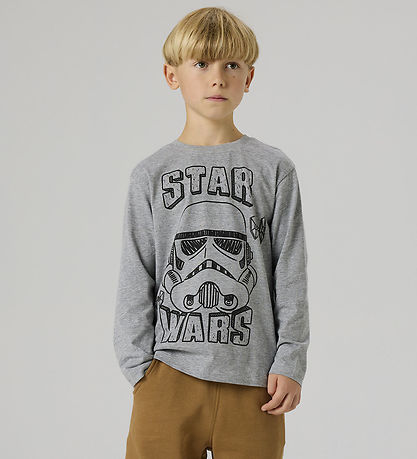 Name it Bluse - NkmVolt - Starwars - Grey Melange