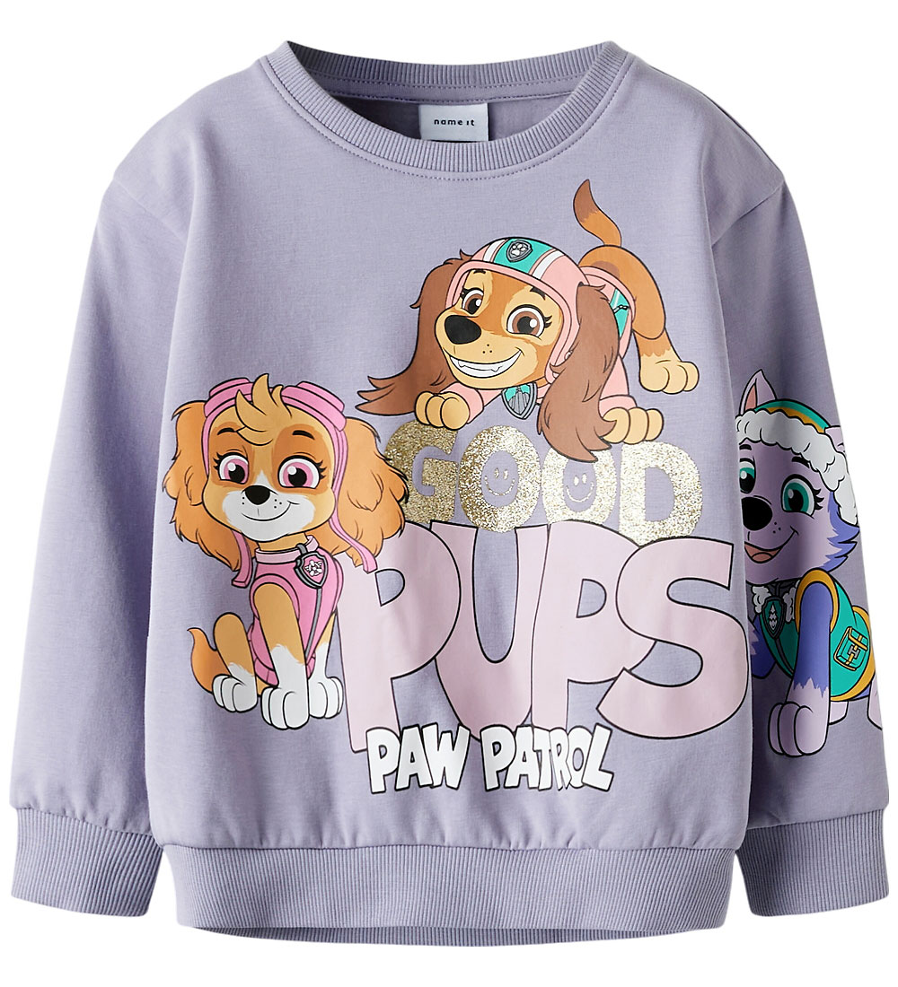 Name It Sweatshirt - NmfJara - Lavender Grau m. Paw Patrol - Name It - 3 Jahre (98) - Sweatshirts