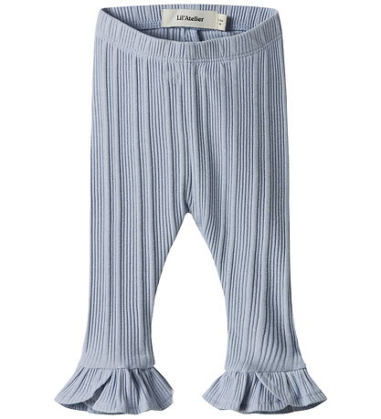 Lil' Atelier Leggings - Rib - NbfTansy - Zen Blue